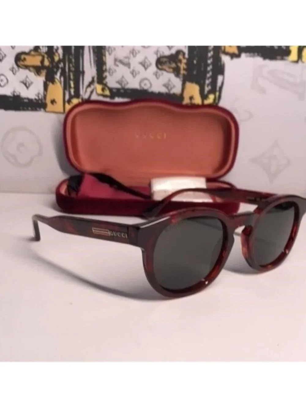 New Authentic Gucci Brown Sunglasses GG0825S 005